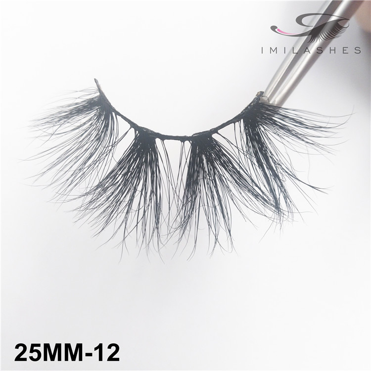 Long dramatic handmade faux mink lashes supply-V