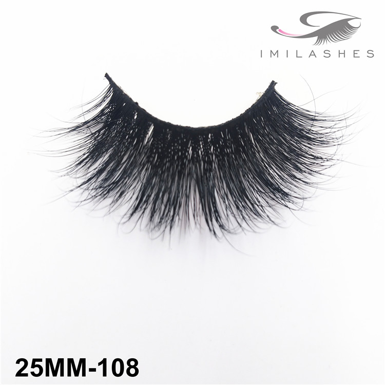 25mm thick dramatic mink strip lashes wholesale-V